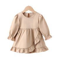 Load image into Gallery viewer, Baby Girls Solid Color Dresses Wholesale 230111139
