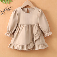 Load image into Gallery viewer, Baby Girls Solid Color Dresses Wholesale 230111139
