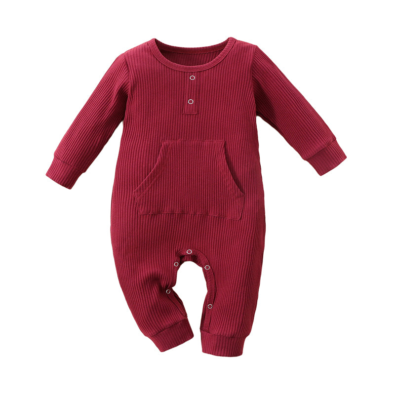 Baby Girls Solid Color Jumpsuits Wholesale 230111148