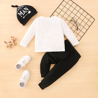 Load image into Gallery viewer, 3 Pieces Set Baby Boys Letters Print Tops Pants And Hats Wholesale 230111150
