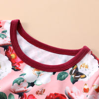 Load image into Gallery viewer, 3 Pieces Set Baby Girls Flower Rompers Solid Color Dresses And Bow Headwear Wholesale 230111152
