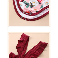 Load image into Gallery viewer, 3 Pieces Set Baby Girls Flower Rompers Solid Color Dresses And Bow Headwear Wholesale 230111152
