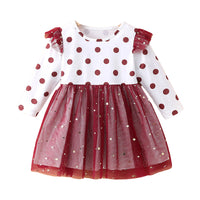 Load image into Gallery viewer, Baby Girls Polka dots Star Dresses Wholesale 230111154
