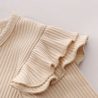 Load image into Gallery viewer, Baby Girls Solid Color Muslin&amp;Ribbed Jumpsuits Wholesale 230111158
