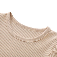 Load image into Gallery viewer, Baby Girls Solid Color Muslin&amp;Ribbed Jumpsuits Wholesale 230111158
