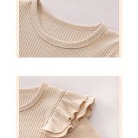 Load image into Gallery viewer, Baby Girls Solid Color Muslin&amp;Ribbed Jumpsuits Wholesale 230111158
