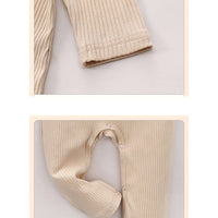 Load image into Gallery viewer, Baby Girls Solid Color Muslin&amp;Ribbed Jumpsuits Wholesale 230111158
