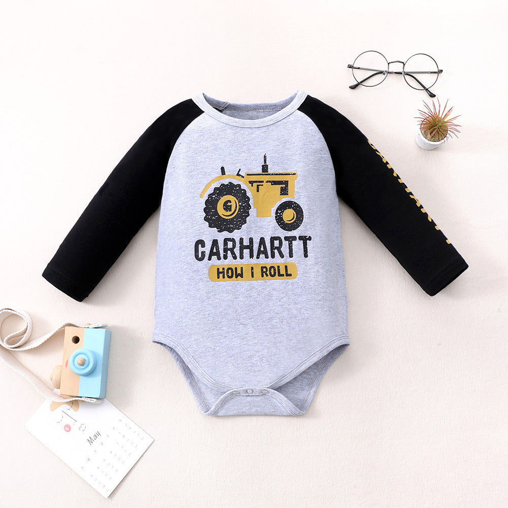 Baby Boys Letters Car Print Rompers Wholesale 230111160