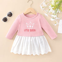 Load image into Gallery viewer, Baby Girls Letters Color-blocking Dresses Wholesale 230111167
