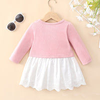 Load image into Gallery viewer, Baby Girls Letters Color-blocking Dresses Wholesale 230111167

