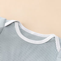 Load image into Gallery viewer, 2 Pieces Set Baby Girls Solid Color Print Rompers And Flower Pants Wholesale 230111183
