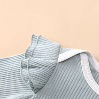 Load image into Gallery viewer, 2 Pieces Set Baby Girls Solid Color Print Rompers And Flower Pants Wholesale 230111183
