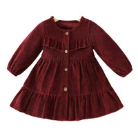 Load image into Gallery viewer, Baby Girls Solid Color Dresses Wholesale 230111190
