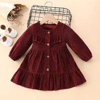 Load image into Gallery viewer, Baby Girls Solid Color Dresses Wholesale 230111190

