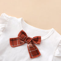 Load image into Gallery viewer, 2 Pieces Set Baby Girls Bow Rompers And Checked Dresses Wholesale 230111194
