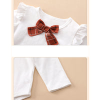 Load image into Gallery viewer, 2 Pieces Set Baby Girls Bow Rompers And Checked Dresses Wholesale 230111194
