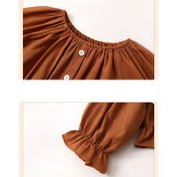 Load image into Gallery viewer, 2 Pieces Set Baby Girls Solid Color Tops And Bow Checked Pants Wholesale 230111198
