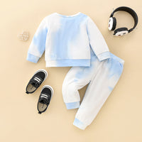 Load image into Gallery viewer, 2 Pieces Set Baby Girls Letters Love heart Tie Dye Print Tops And Pants Wholesale 230111212
