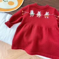 Load image into Gallery viewer, Baby Kid Girls Animals Cartoon Crochet Birthday Dresses Wholesale 230111216
