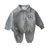 Load image into Gallery viewer, 2 Pieces Set Baby Unisex Letters Polo Shirts And Solid Color Pants Wholesale 230111217
