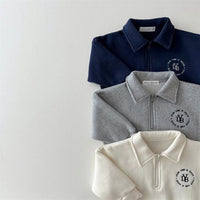 Load image into Gallery viewer, 2 Pieces Set Baby Unisex Letters Polo Shirts And Solid Color Pants Wholesale 230111217
