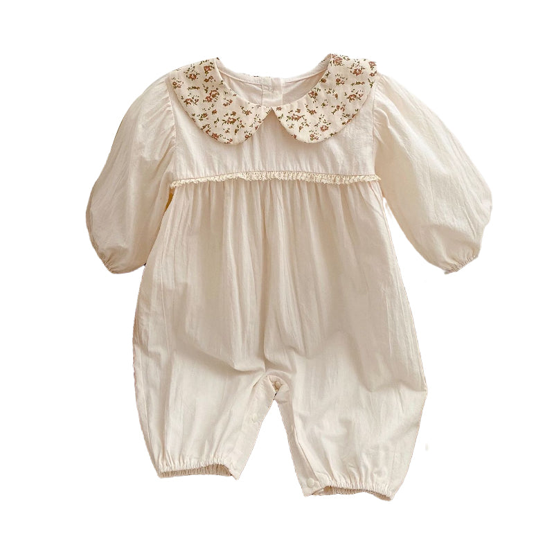 Baby Girls Flower Print Jumpsuits Wholesale 230111237