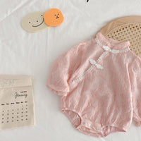 Load image into Gallery viewer, Baby Girls Flower Rompers Wholesale 23011126
