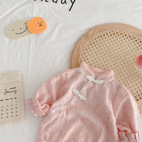 Load image into Gallery viewer, Baby Girls Flower Rompers Wholesale 23011126
