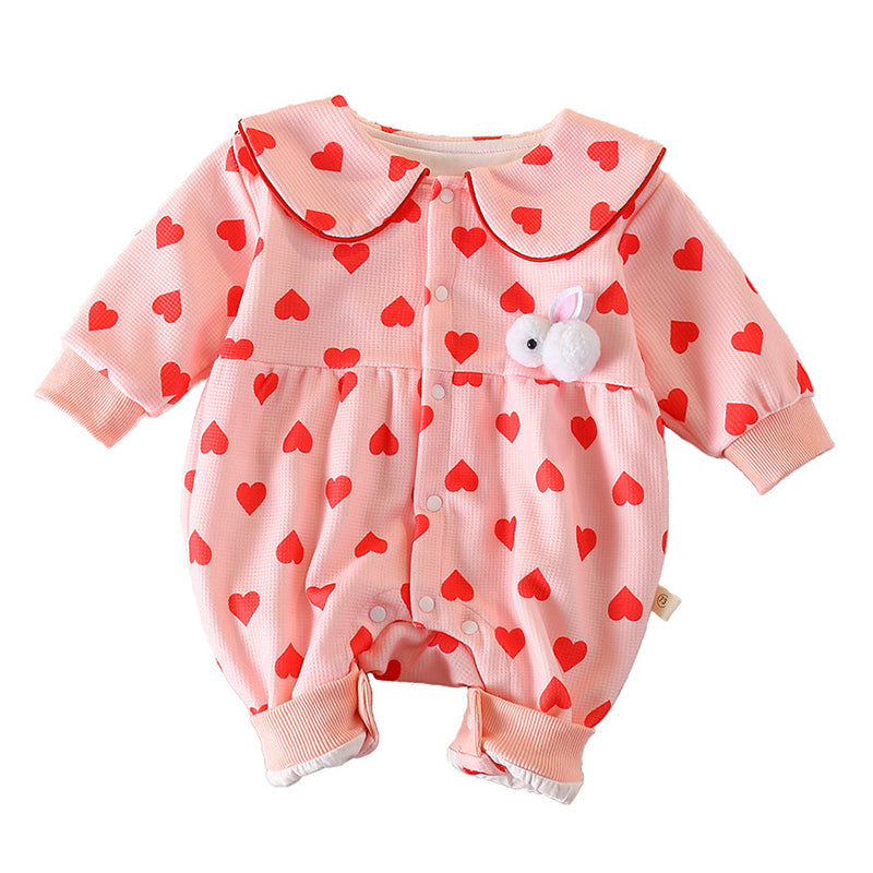 Baby Girls Love heart Cartoon Jumpsuits Wholesale 230111300