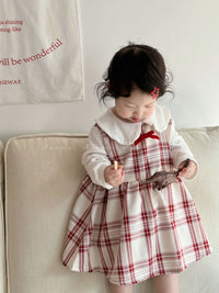 Load image into Gallery viewer, Baby Girls Checked Rompers Wholesale 230111359
