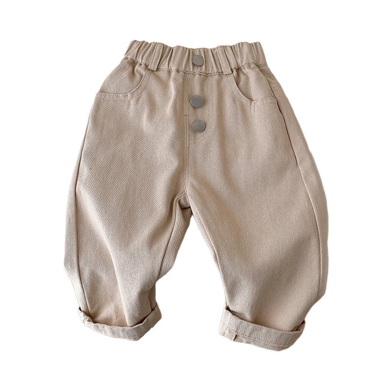 Baby Kid Unisex Solid Color Pants Wholesale 230111405