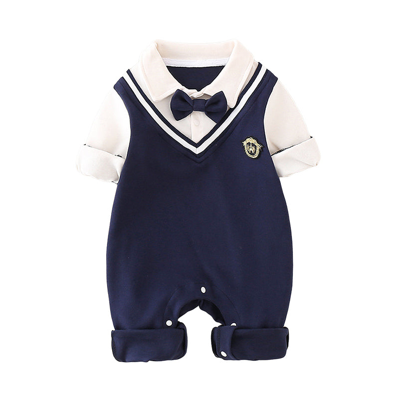 Baby Boys Bow Jumpsuits Wholesale 230111413