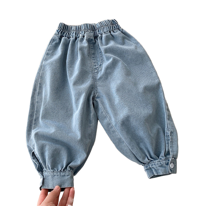 Baby Kid Boys Solid Color Jeans Wholesale 230111436
