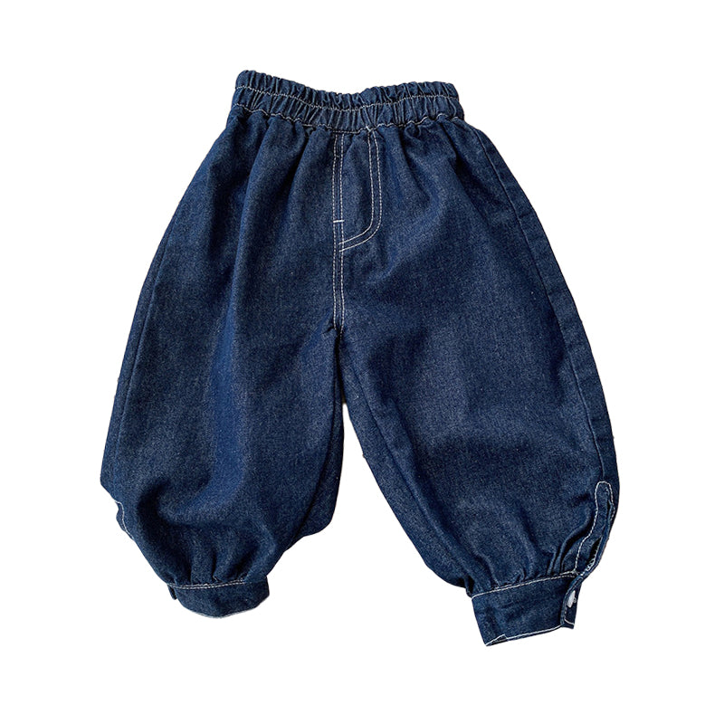 Baby Kid Boys Solid Color Jeans Wholesale 230111436