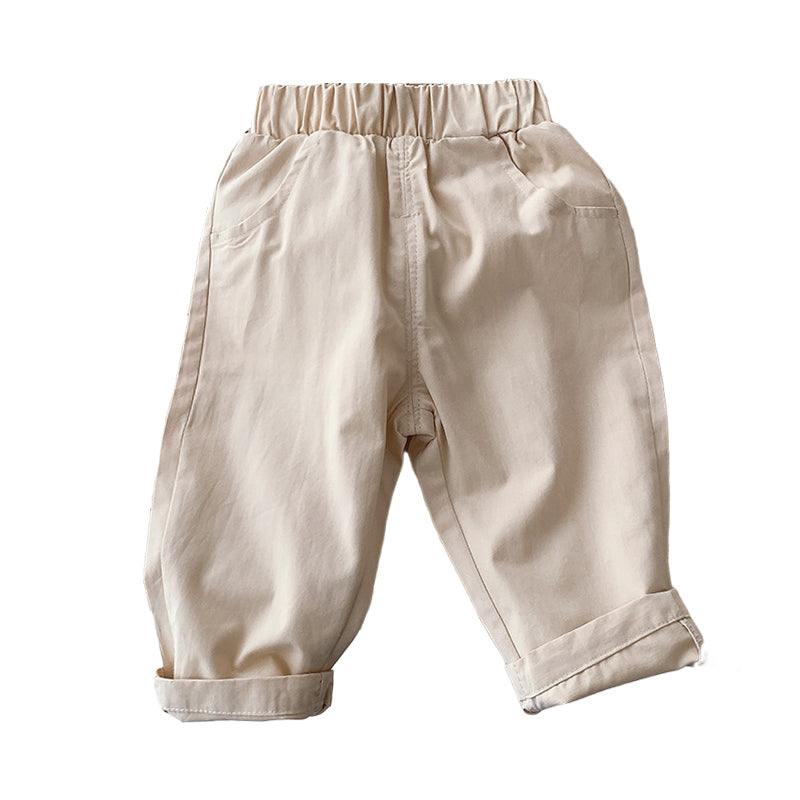 Baby Kid Boys Solid Color Pants Wholesale 230111447