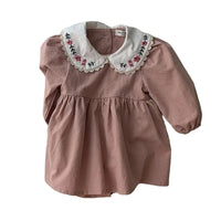 Load image into Gallery viewer, Baby Girls Flower Embroidered Rompers Wholesale 230111481
