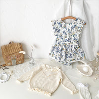 Load image into Gallery viewer, Baby Kid Girls Flower Print Rompers Wholesale 230111488
