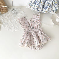 Load image into Gallery viewer, Baby Kid Girls Flower Print Rompers Wholesale 230111488
