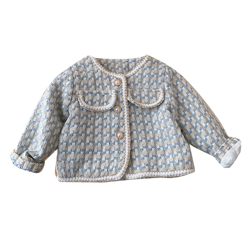Baby Kid Girls Checked Jackets Outwears Wholesale 230111499