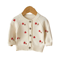 Load image into Gallery viewer, Baby Girls Flower Embroidered Tops And Cardigan And Rompers Wholesale 230111516
