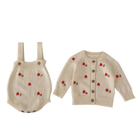 Load image into Gallery viewer, Baby Girls Flower Embroidered Tops And Cardigan And Rompers Wholesale 230111516
