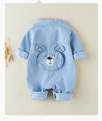 Load image into Gallery viewer, Baby Boys Cartoon Expression Print Birthday Jumpsuits Wholesale 23011164
