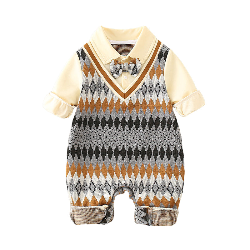 Baby Boys Checked Jumpsuits Wholesale 23011197