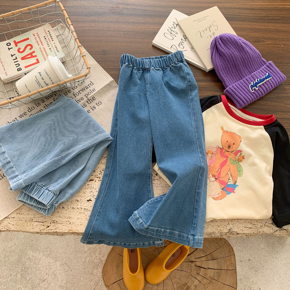 Baby Kid Girls Solid Color Jeans Wholesale 230113129
