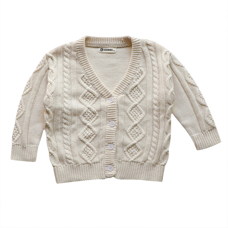 Baby Unisex Solid Color Crochet Cardigan Wholesale 230113205