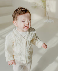 Load image into Gallery viewer, Baby Unisex Solid Color Crochet Cardigan Wholesale 230113205
