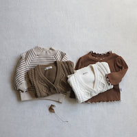 Load image into Gallery viewer, Baby Unisex Solid Color Crochet Cardigan Wholesale 230113205
