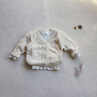 Load image into Gallery viewer, Baby Unisex Solid Color Crochet Cardigan Wholesale 230113205
