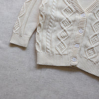 Load image into Gallery viewer, Baby Unisex Solid Color Crochet Cardigan Wholesale 230113205
