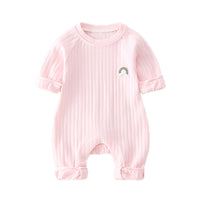 Load image into Gallery viewer, Baby Unisex Rainbow Embroidered Jumpsuits Wholesale 23011321
